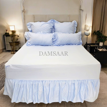 S41 - Double 5pc Combo Set Poly Cotton - Frilled Pillow - Abs - Promotion