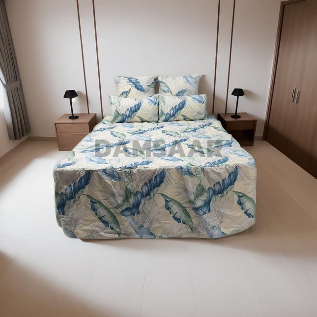 B27 - Queen 5pc Bedspread Mini - Big Frill - Micro Printed - 90gsm - Promotion