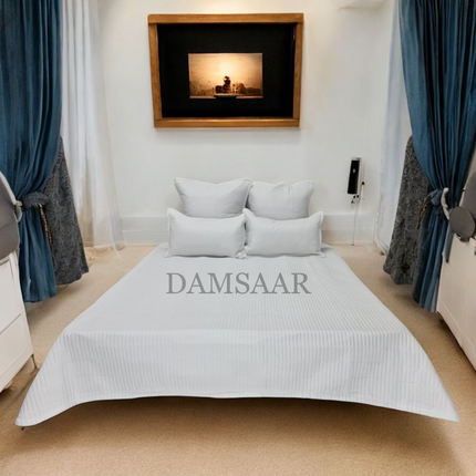 B9 - Double 5pc Bedspread Zig Zag - Dyed - 65gsm
