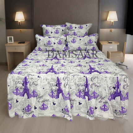 B20 - Queen 5pc Bedspread Big Frill - Biggest Diamond - Microfibre  Printed - Promotion