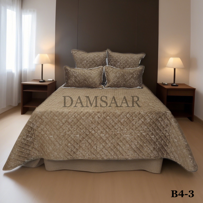 B4 - King 5pc Rope Velvet Bedspread