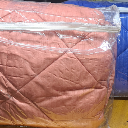 (C11) QUEEN 5PC JOINT  COMFORTER DYED DIAMOND CHEAP 1 NEEDEL ASSORTED