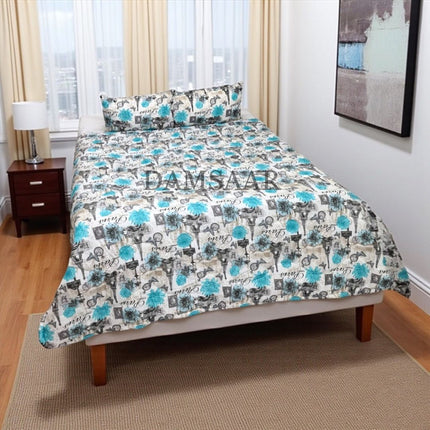 (C6-TM) Double 3 Piece Polyester Printed Comforter (Available in Assorted patterns)