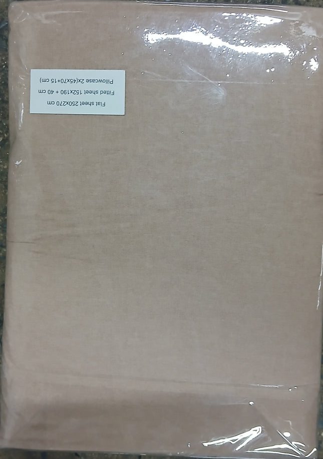 (S75)Q4PC 100%BRUSHED COTTON WINTER FLANNEL SHEET