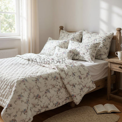 B3 - King 13pc Bedspread - Winter Floral 120gsm