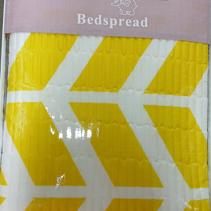 B10 - Double 5pc Cheap Bedspread - Zig Zag - Printed - Polyester 65gsm