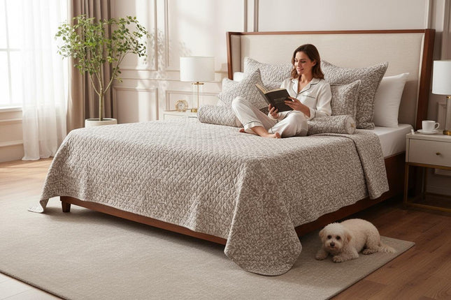 B2 - King 9pc Exclusive Velvet Bedspread Set