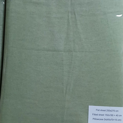 (S75)Q4PC 100%BRUSHED COTTON WINTER FLANNEL SHEET