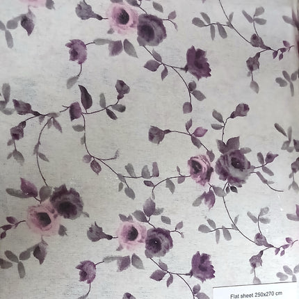 (S75)Q4PC 100%BRUSHED COTTON WINTER FLANNEL SHEET
