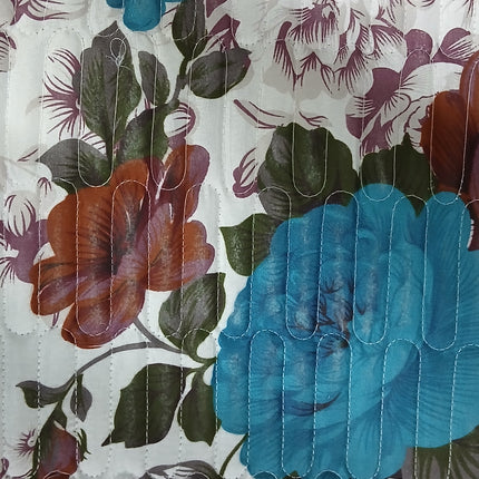 B10 - Double 5pc Cheap Bedspread - Zig Zag - Printed - Polyester 65gsm