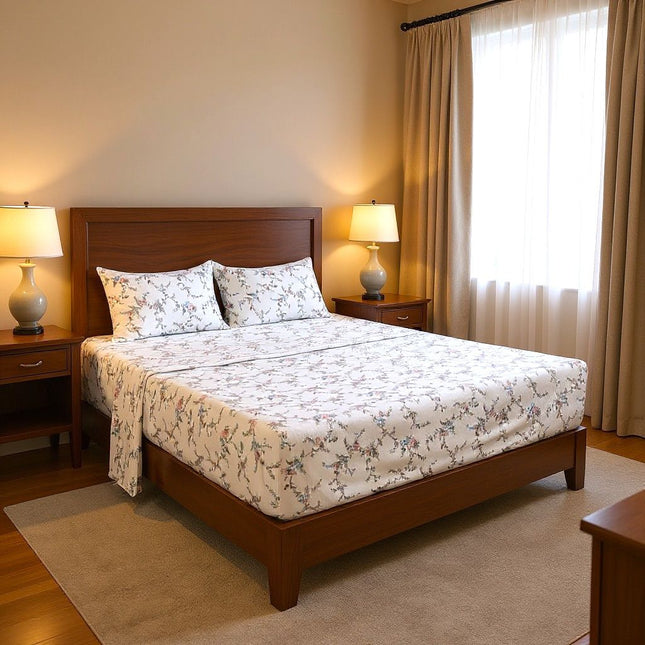 (S86) K4PC DAMS WINTER FLAT & FITTED SHEET SET