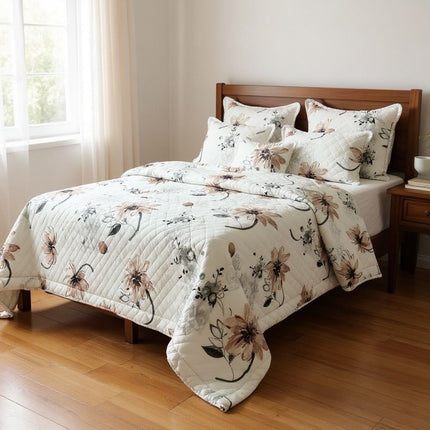 B3 - King 13pc Bedspread - Winter Floral 120gsm