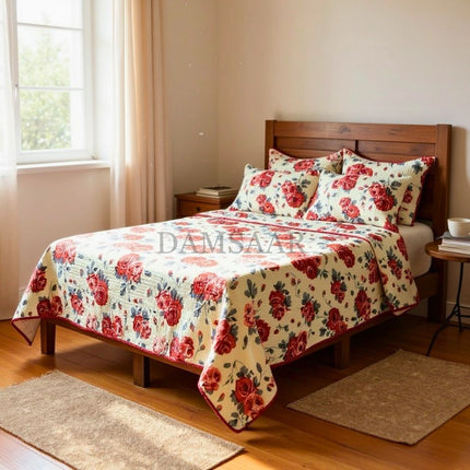 B10 - Double 5pc Cheap Bedspread - Zig Zag - Printed - Polyester 65gsm