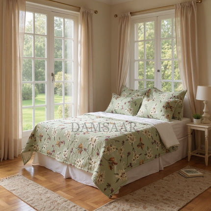 B34 - Queen 5pc Bedspread snake  Printed Microfibre