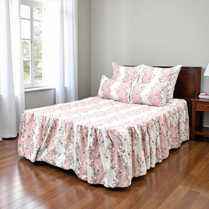B27 - Queen 5pc Bedspread Mini - Big Frill - Micro Printed - 90gsm - Promotion