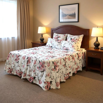 B27 - Queen 5pc Bedspread Mini - Big Frill - Micro Printed - 90gsm - Promotion