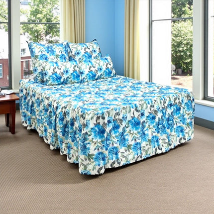B27 - Queen 5pc Bedspread Mini - Big Frill - Micro Printed - 90gsm - Promotion