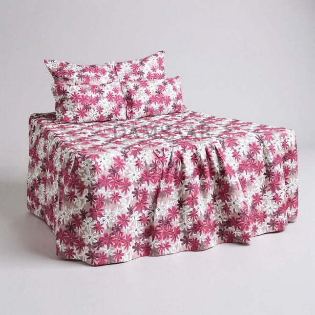 B27 - Queen 5pc Bedspread Mini - Big Frill - Micro Printed - 90gsm - Promotion
