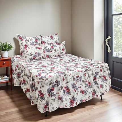 B27 - Queen 5pc Bedspread Mini - Big Frill - Micro Printed - 90gsm - Promotion
