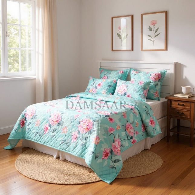 B35 - King 5pc Bedspread Microfiber - Printed