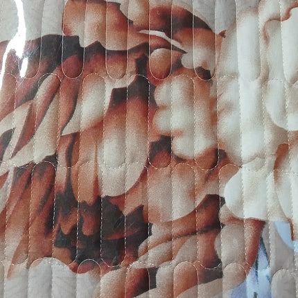 B10 - Double 5pc Cheap Bedspread - Zig Zag - Printed - Polyester 65gsm