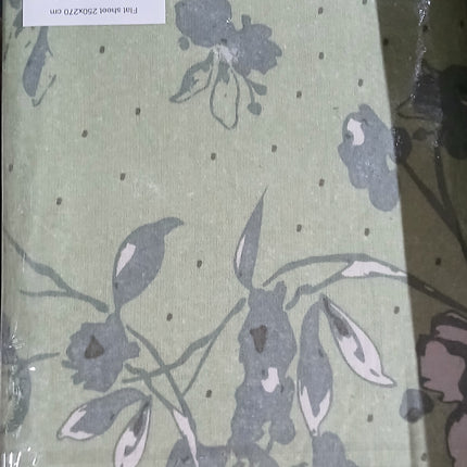 (S75)Q4PC 100%BRUSHED COTTON WINTER FLANNEL SHEET