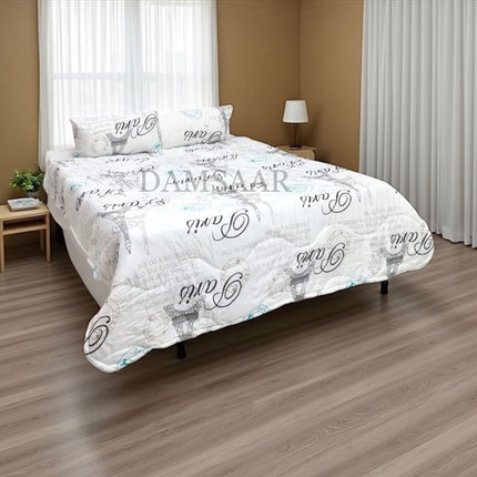 (C6-TM) Double 3 Piece Polyester Printed Comforter (Available in Assorted patterns)