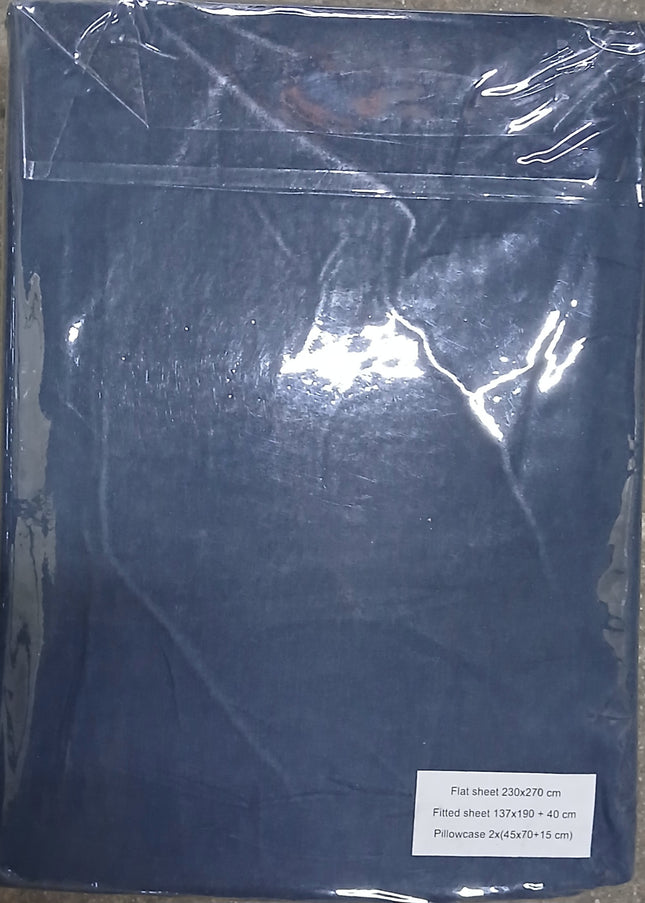 (S74) Double 4pc 100% Brushed Cotton winter Flannel Sheet