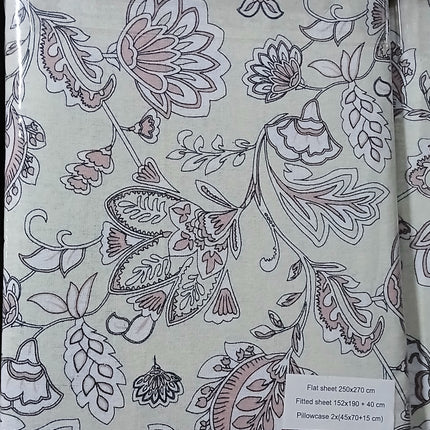 (S75)Q4PC 100%BRUSHED COTTON WINTER FLANNEL SHEET