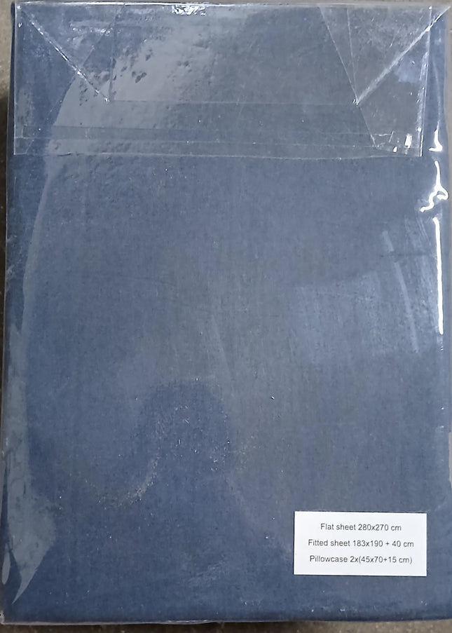 (S73) KING  4PC 100% BRUSHED COTTON WINTER FLANNEL SHEET SET