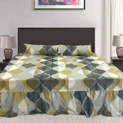 Damsaar - 3pc Frilled Valance Fitted Sheet - Easy Bed Sheet - Microfiber