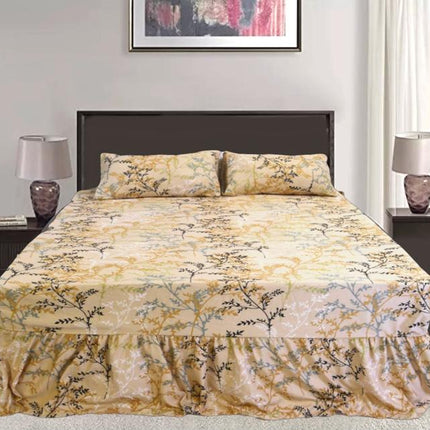 Damsaar - 3pc Frilled Valance Fitted Sheet - Easy Bed Sheet - Microfiber