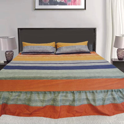 Damsaar - 3pc Frilled Valance Fitted Sheet - Easy Bed Sheet - Microfiber