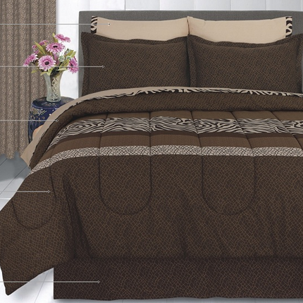 C3 - Damsaar Queen 4pc Comforter Set - 100% Cotton - T200 - Clearance